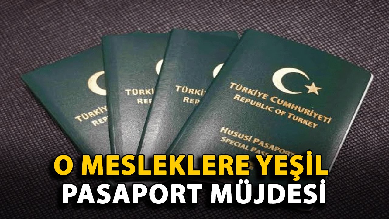 O Mesleklere Yeşil Pasaport Müjdesi