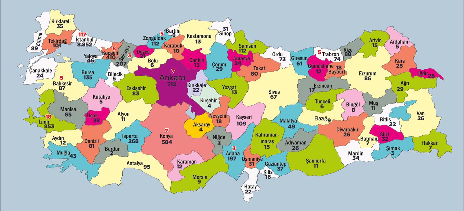 Türkiye geneli ve Adana'da koronavirüste son durum nedir ?